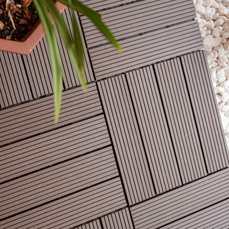 Swimming Pool Composite Wood Garden Outdoor Patio WPC Interlocking Flooring Tiles Decking