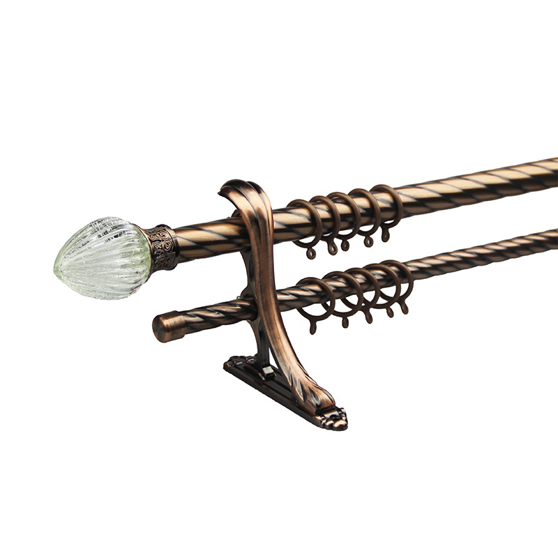 Curtain Rod Pole Set Single Double Contemporary Curtain Rod and Poles