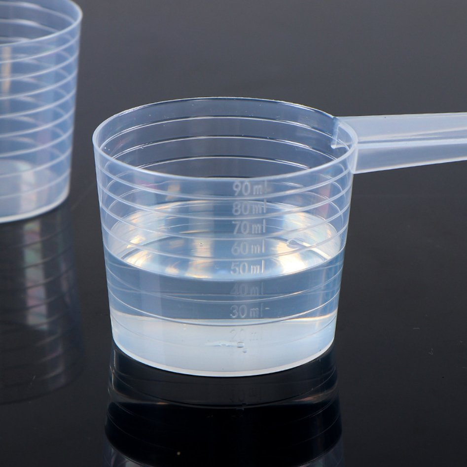 90ml Food-Grade PP Transparent Measuring Spoon with Scale