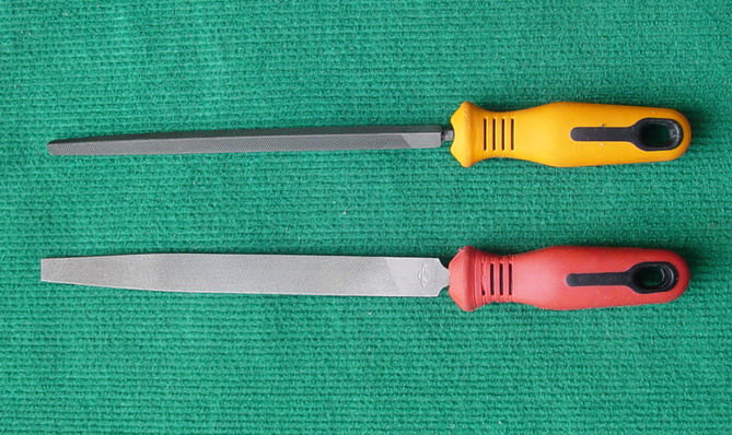 Набор стальных напильников с пластиковой ручкой, 5 шт.