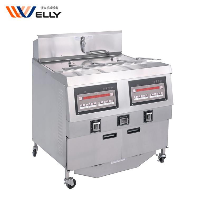 Commercial Electric French Fries LPG Gas Pressure Deep Double Fryers Gas Bench Stainless Steel Machine