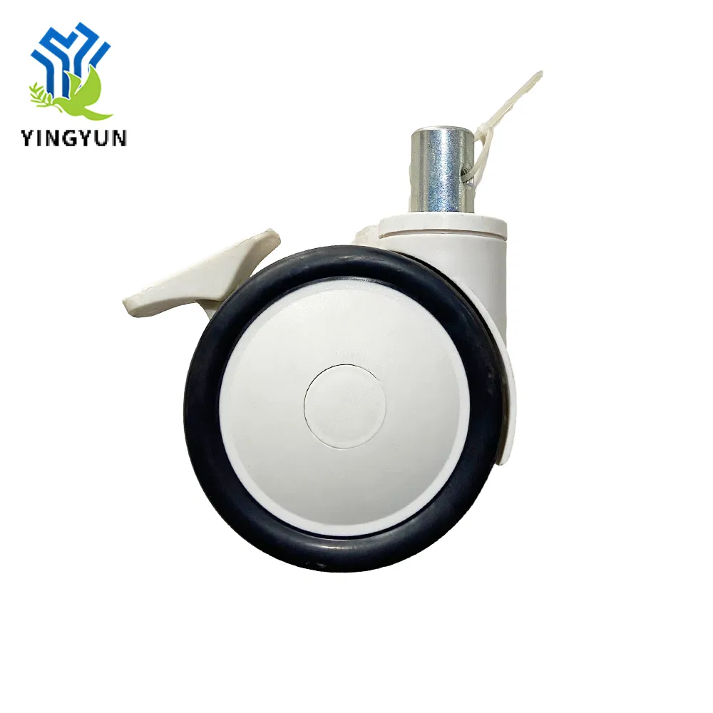 Low Noise 3 4 5 Inch Hospital Medical Bed Double Sided Caster Wheels