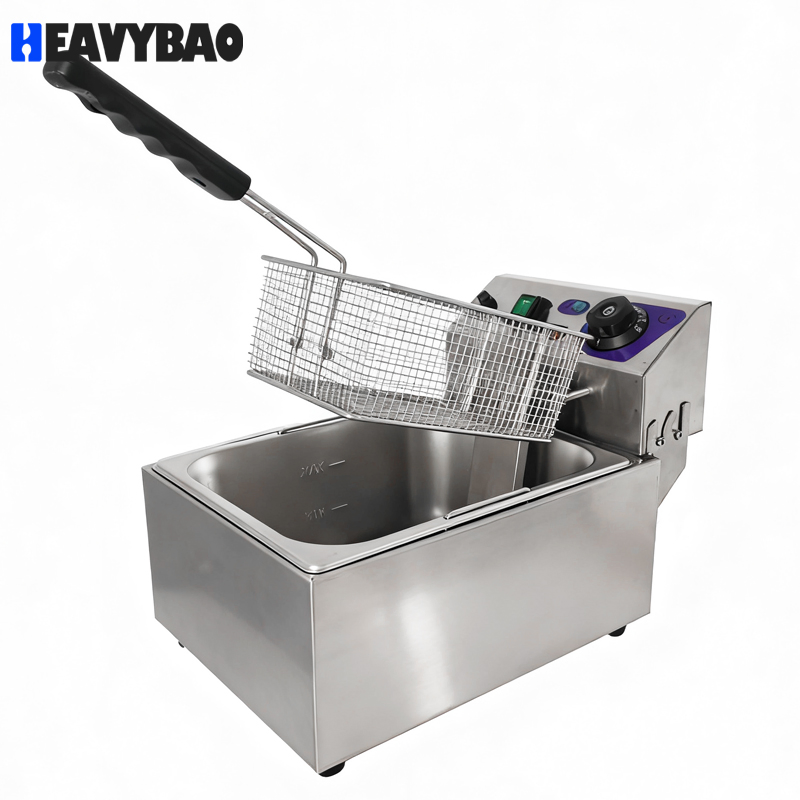 Heavybao Electric Commercial Stainless Steel Efficient Smokeless Deep Fryer with CE RoHS