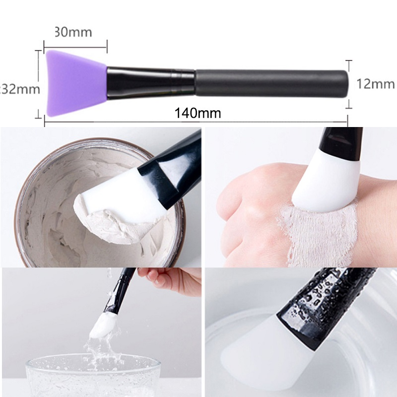 Wood Handle Silicone Face Mash Lady Brush