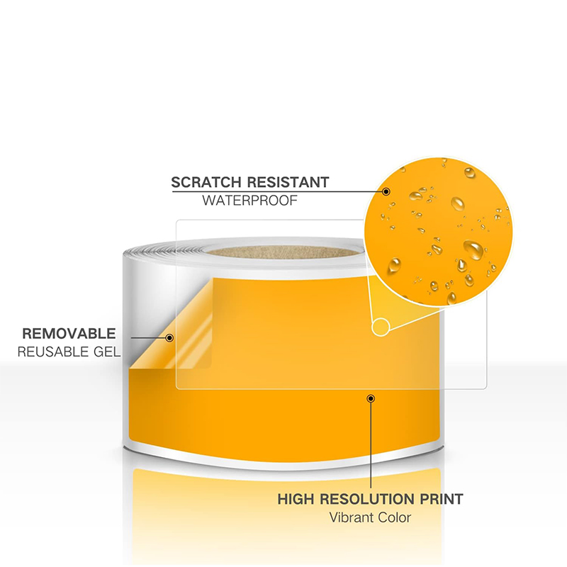 Customized Colored Coated Paper Label for Marking Boxes Ribbon Printed Adhesive Label