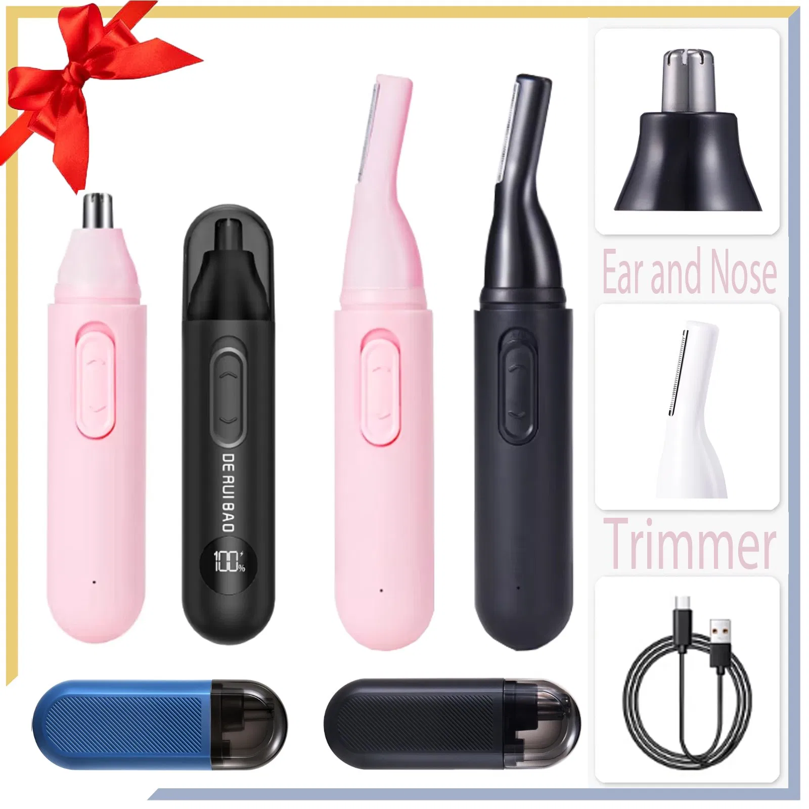 Interchangeable Eyebrow Shaving Head Nose Hair Trimmer