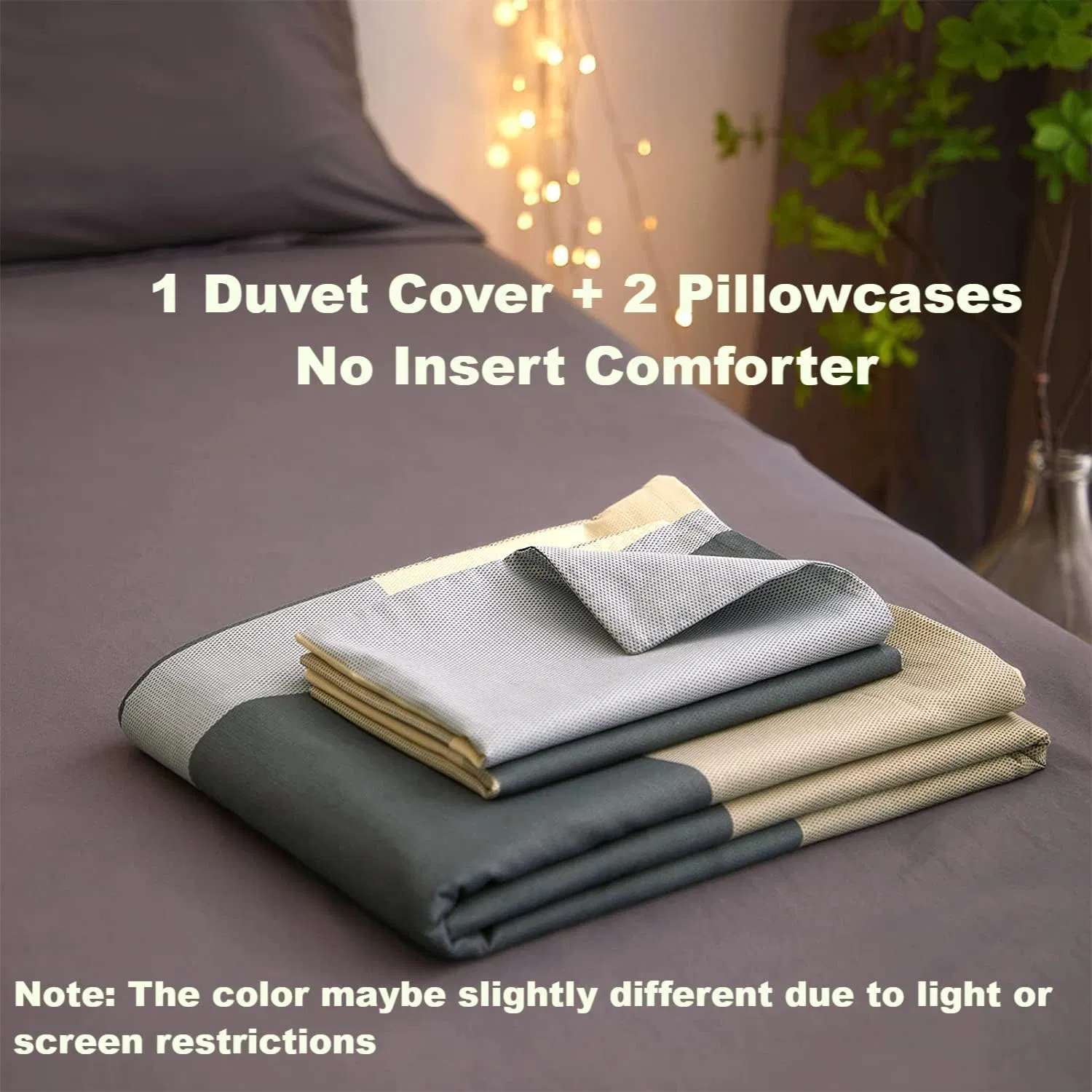 Duvet Cover Twin Geometric Grid Set Cover Luxury Soft Plaid Bedding Quilt Bedding