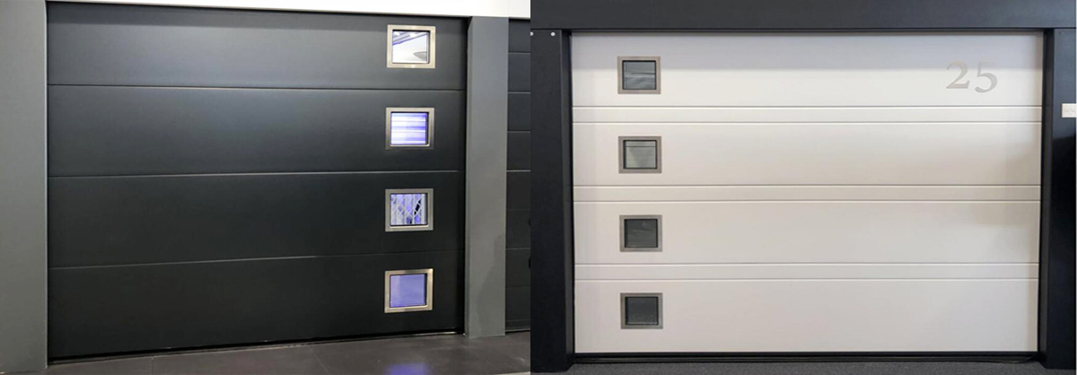 China Foshan Factory Cheap Modern Exterior Double Steel Panel Garage Door