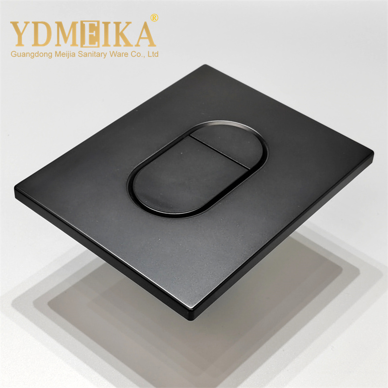 Factory Price Wall Hung Bathroom Fittings Toilet Concealed Cistern ABS Black Dual Flush Button Flush Panel