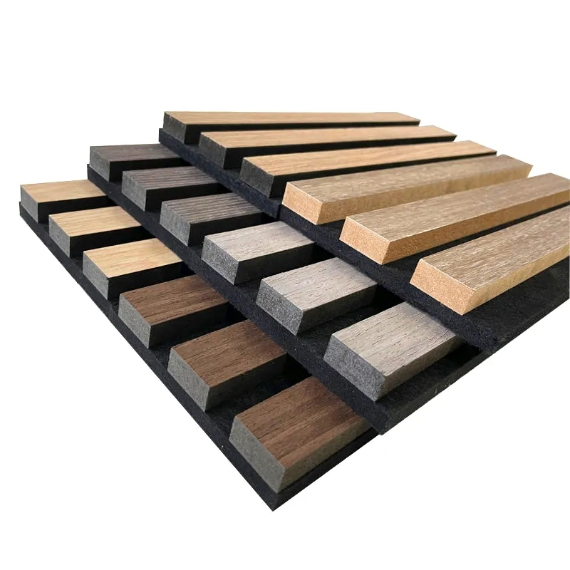 Modern Solid Wood Acoustic Panel Decorative Wall Ceiling Panels Hotel Household Use Soundproof Slatted Wooden Wall Panel Global Sell