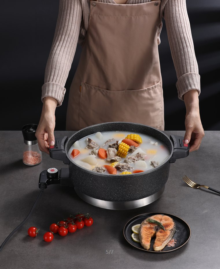 32cm Cookware Pot Induction Low Pressure Cooker Electric Skillet