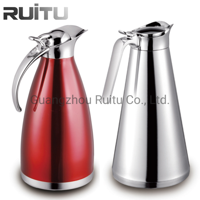 Table Restaurant Copper Rose Gold Camping Insulated Dallah Thermos Glass Inner Turkish Arabic Water Milk Vacuum Flask Arabian Tea Coffee Pot