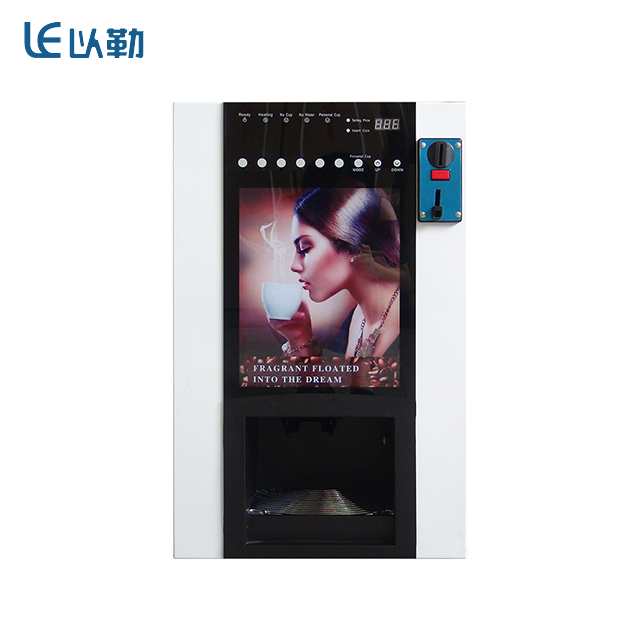 Le302b Instant Powder Coffee Vending Machine with Turkish Flavor Coin Operated Auto Cup Dispenser