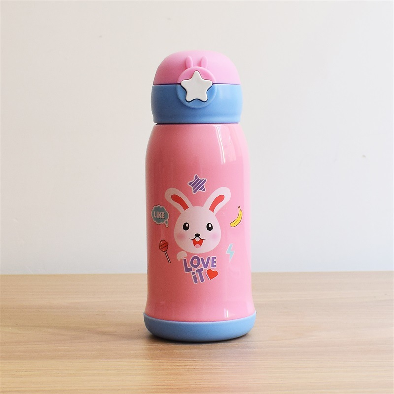 Heat Preservation 304 Children's Thermos Star Cup with Straw