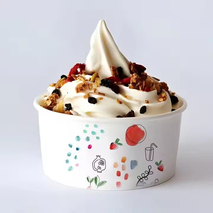 Good Price Summer Biodegradable Packaging Paper Ice Cream Cups Take Away Containers with Personal Logo