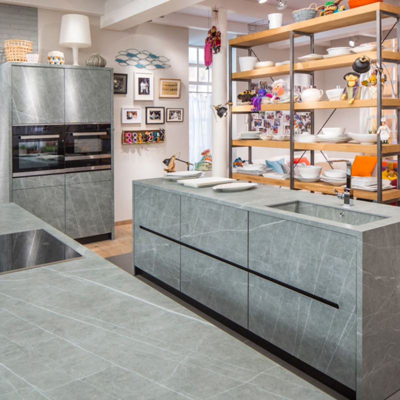 Modern Custom Honed Sintered Stone Kitchen Countertops Manufacturers