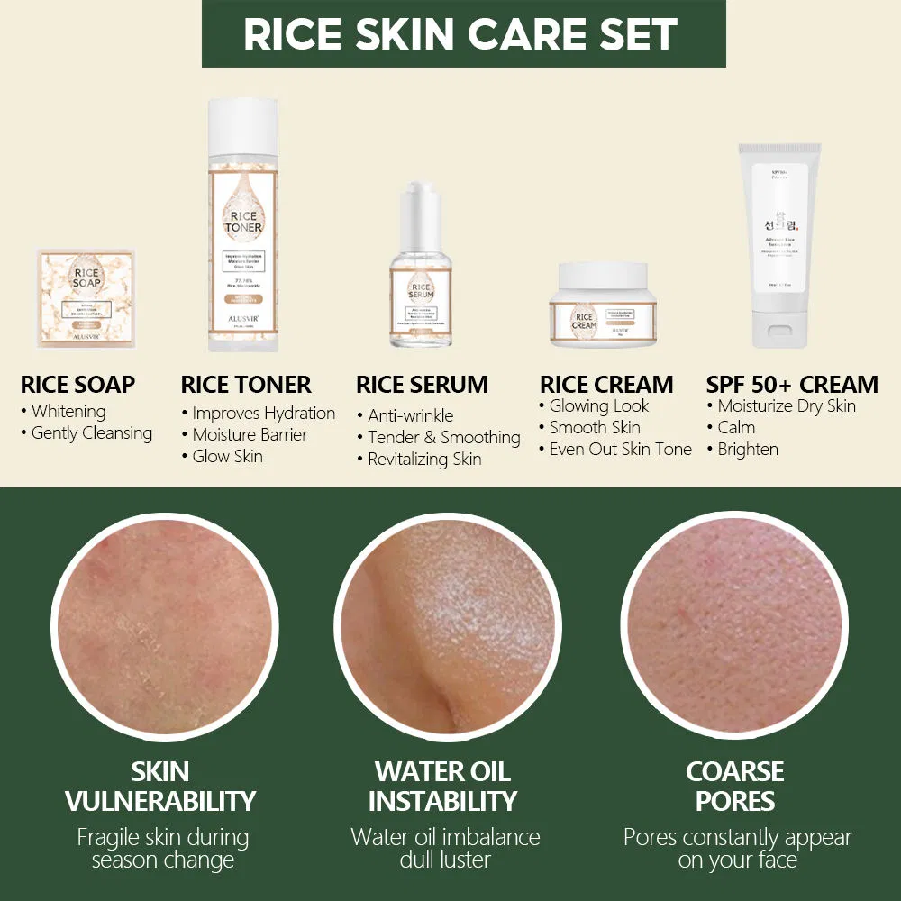 Korean Rice UV Sunscreen Sunblock Cream SPF 50 Instant Whitening Brighteing Sunscreen