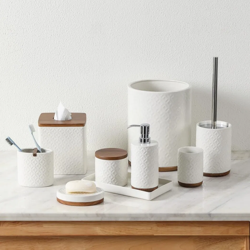 Hot-Selling Nordic Design 4PCS Ceramic Bathroom Accessory Set Bathroom Product Accessories