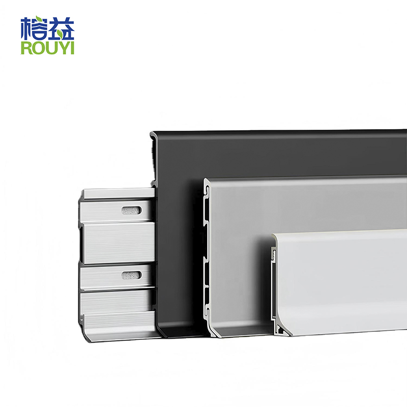 in Stock Waterproof Powder Coating Aluminum Floor Skirting Board