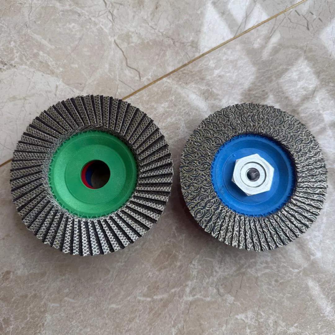 Абразивный керамический лепестковый круг с гальваническим покрытием