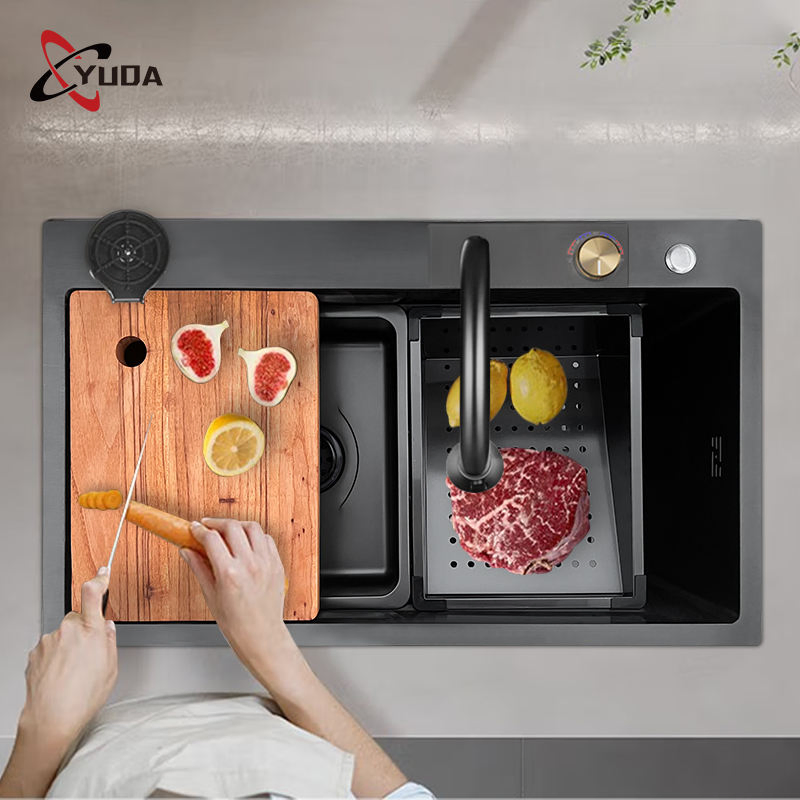 Modern Luxury Design Stainless Steel Kitchen Sink, Handmade Kitchen Sink, Intelligent