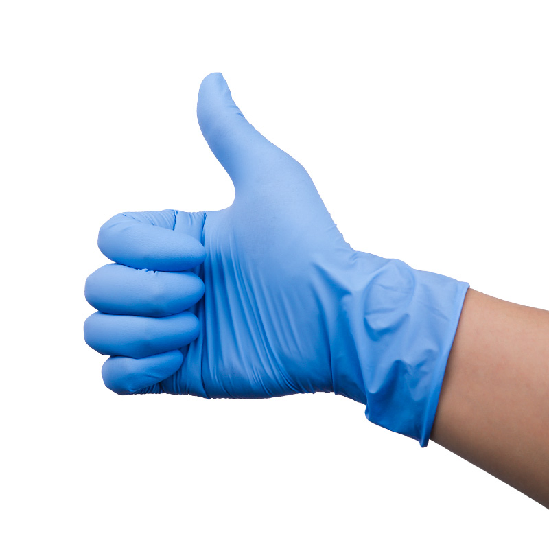 Disposable Medical Powder Free Household Examination Blue Nitrile Gloves