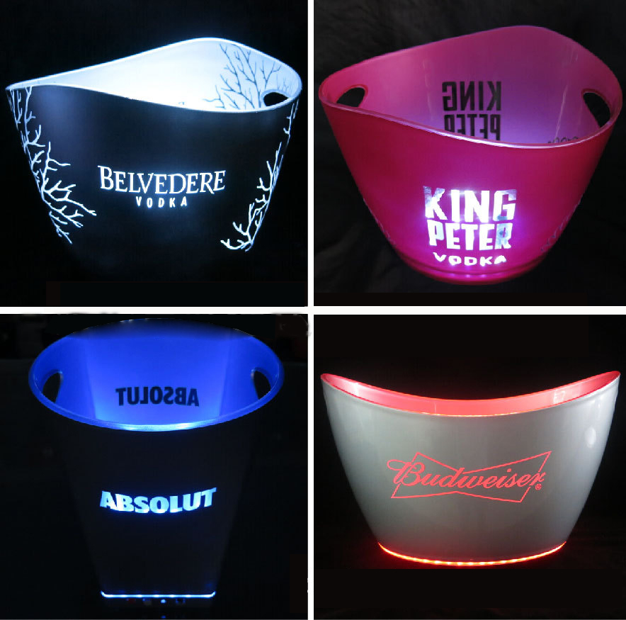 3.5L Double Layer Square LED Ice Cube Bucket