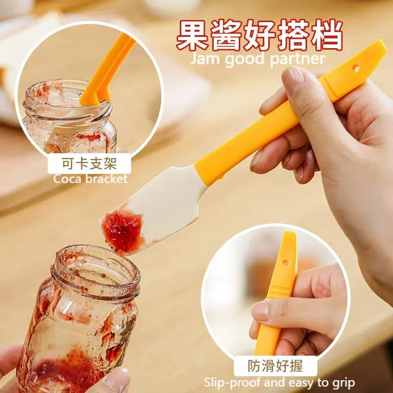 Versatile Silicone Kitchen Scraper: Two-in-One Jam and Cream Tool