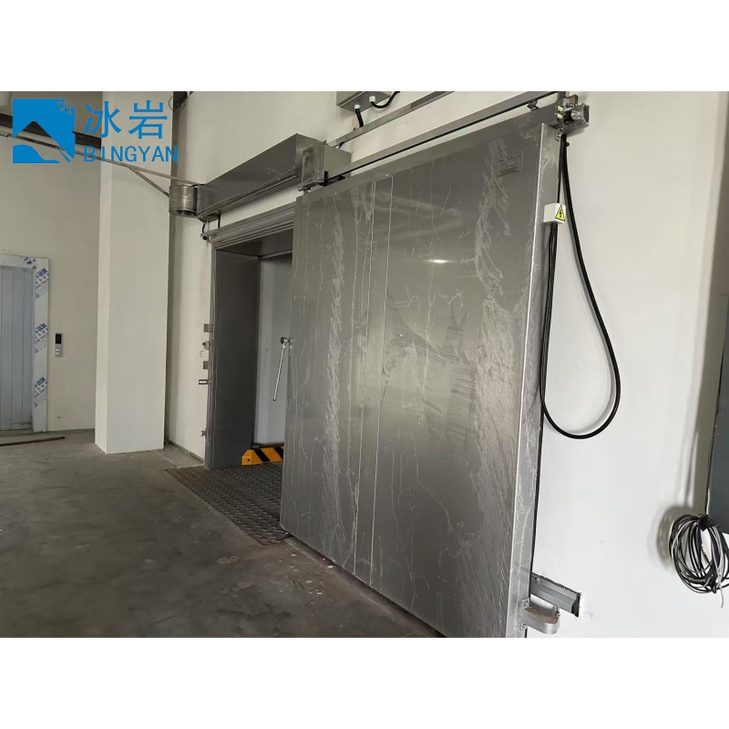 Industrial Cold Storage Sliding Door with High-Quality Metal Design