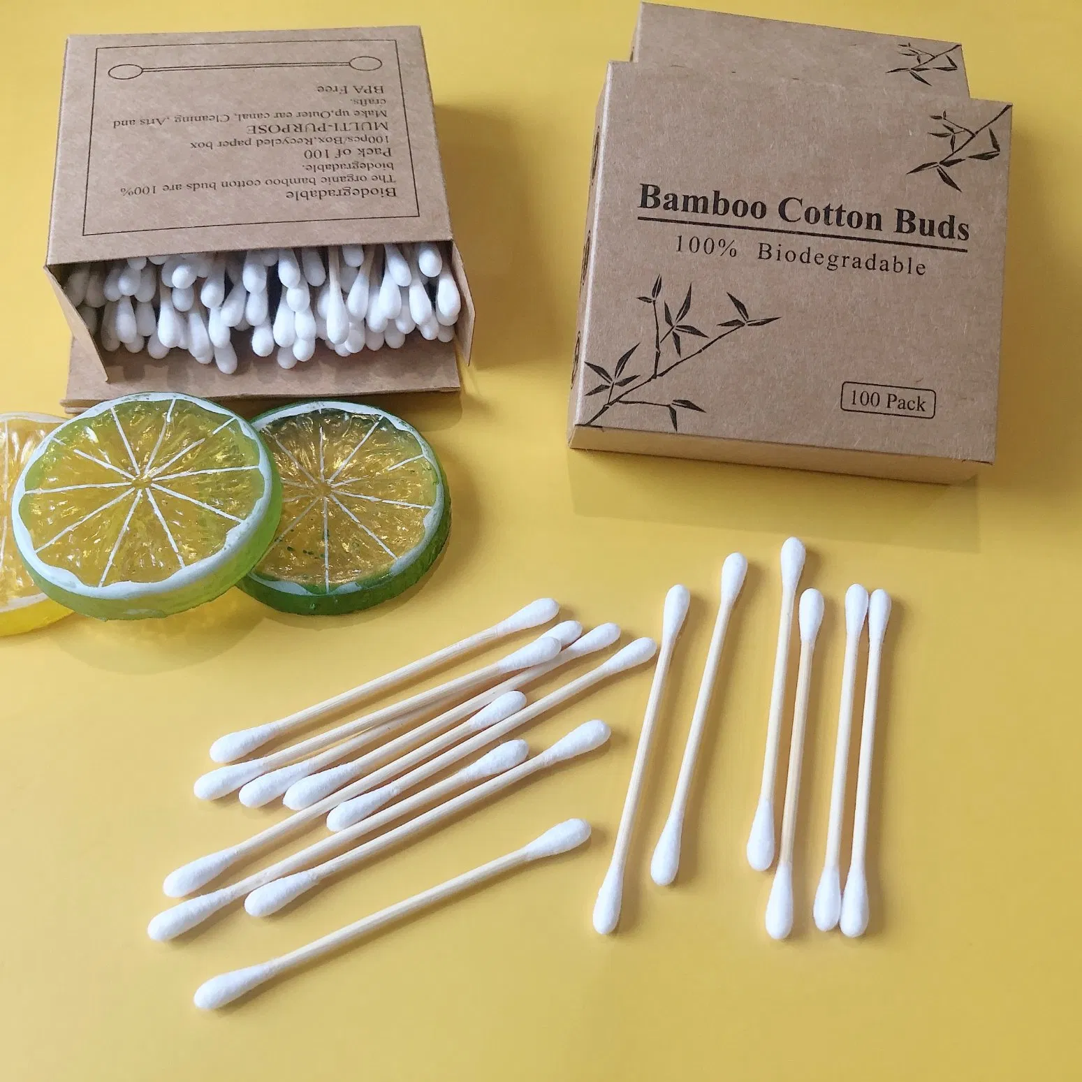 Organic Bamboo Cotton Buds 100% Biodegradable