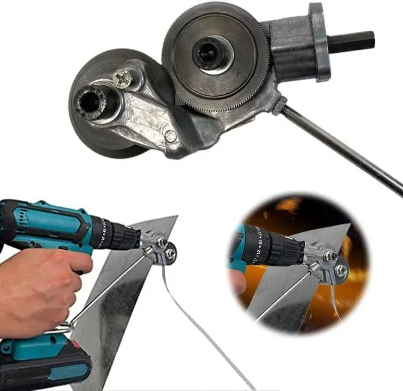 Насадка-ножницы для резки листового металла на дрель