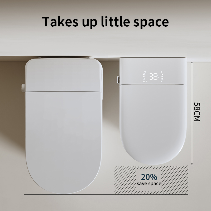 Small Size Space Saving Electric Sensor Bathroom Intelligent Wc One Piece Toilet Bowl Smart Toilet with Ultra-Thin Cover