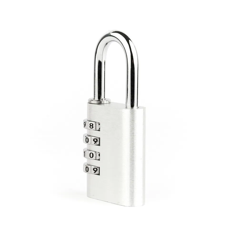 Mini Silver 38mm 3-Digit Aluminum Code Padlock for Storage