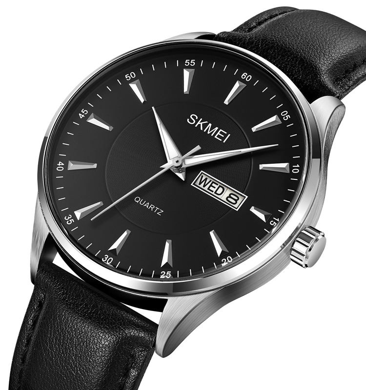 Relojes Quartz 2075 Simple Luxurious Genuine Leather Strap Unique Watch