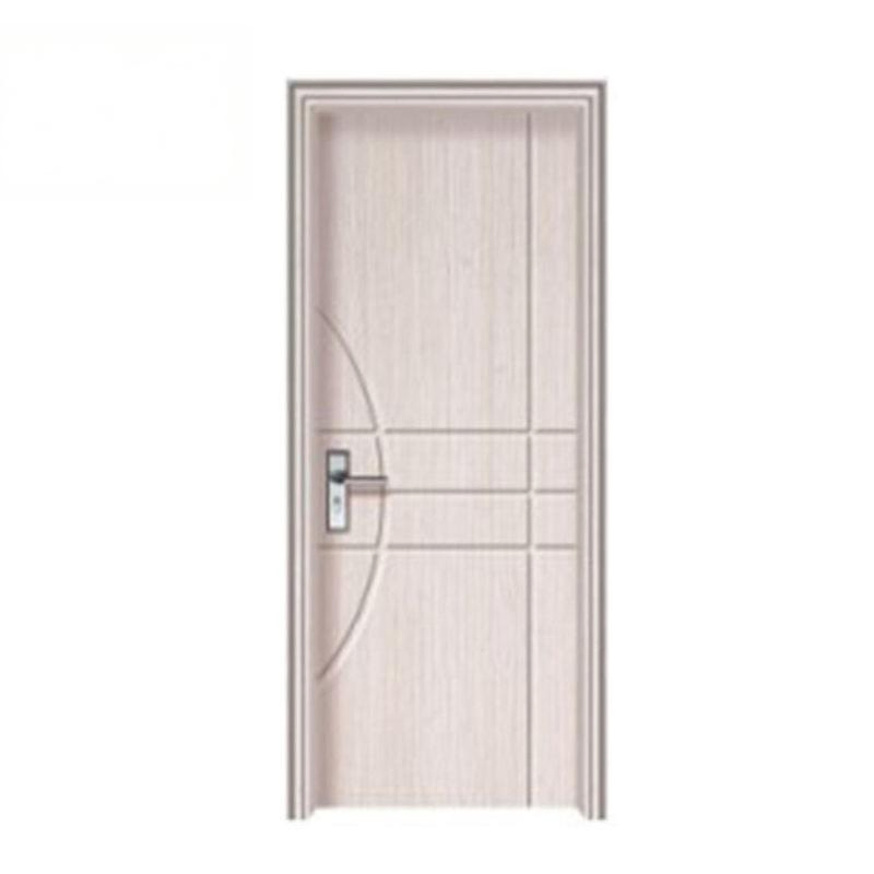 Modern MDF Solid Wood Composite Waterproof Internal Doors Hotel Door House Simple Single Wooden WPC Doors for Bedroom