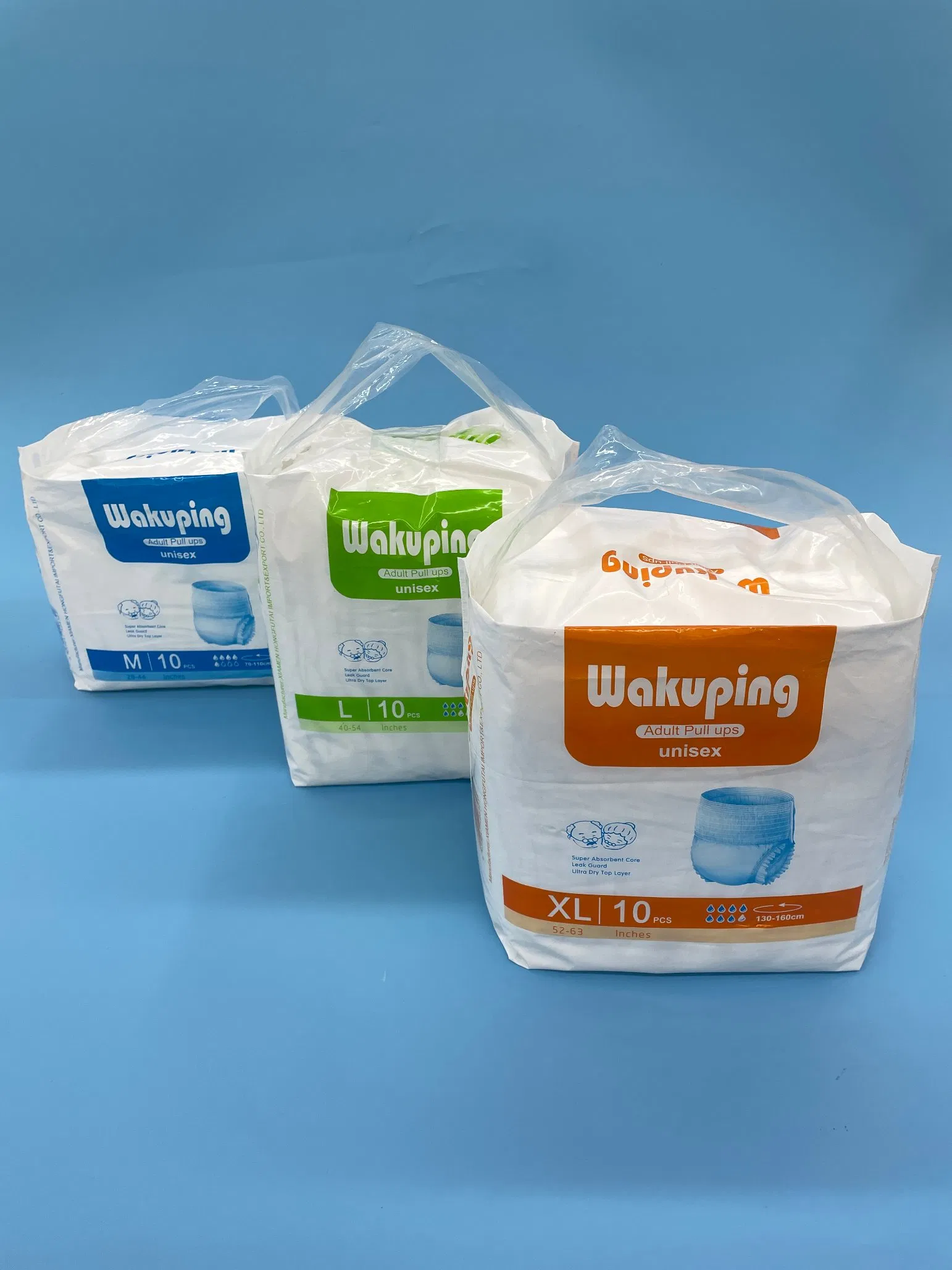 Dry Surface Economical OEM Custom Printed Non Woven Fabric Super Absorption Disposable Adult Pants Diaper