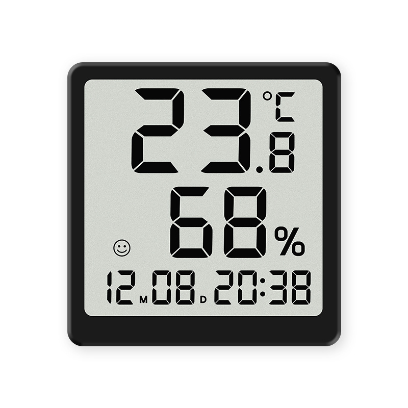 Ultra-Slim Digital Clock with Temperature and Humidity Display
