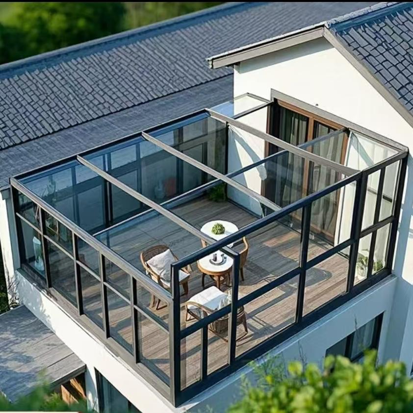 Garden Greenhouse, Solarium, Glass Conservatory, Aluminum House