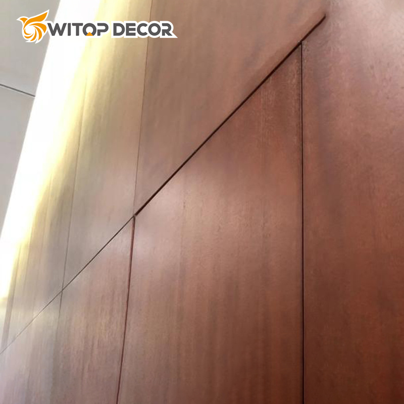 Metal Texture WPC Wall Panel Interior Decoration Bamboo Charcoal Wood Veneer for Indoor