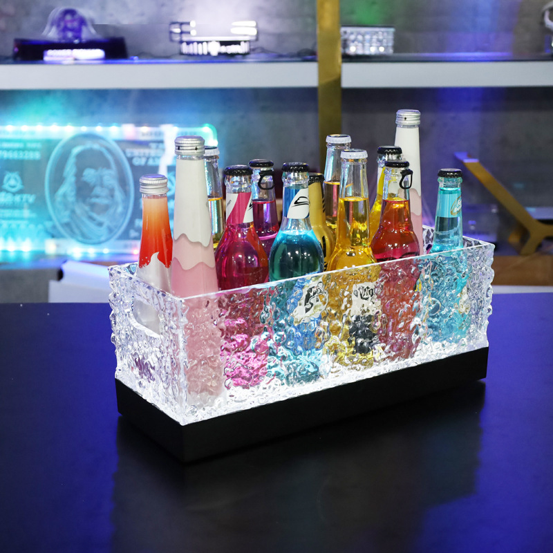 Beer Bottles Big Capacity Acrylic LED Ice Bucket