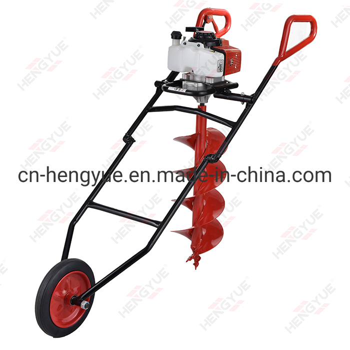 68cc Hand Push Earth Auger with Wheels
