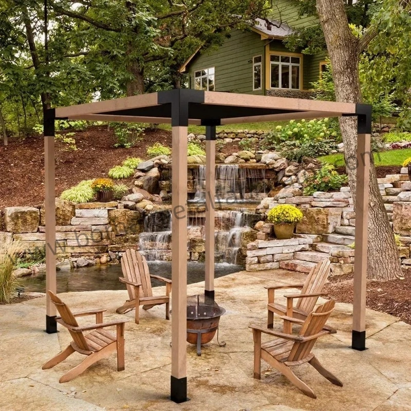 Modular Sizing Steel Pergola Brackets for 4 X 4 Wood Posts
