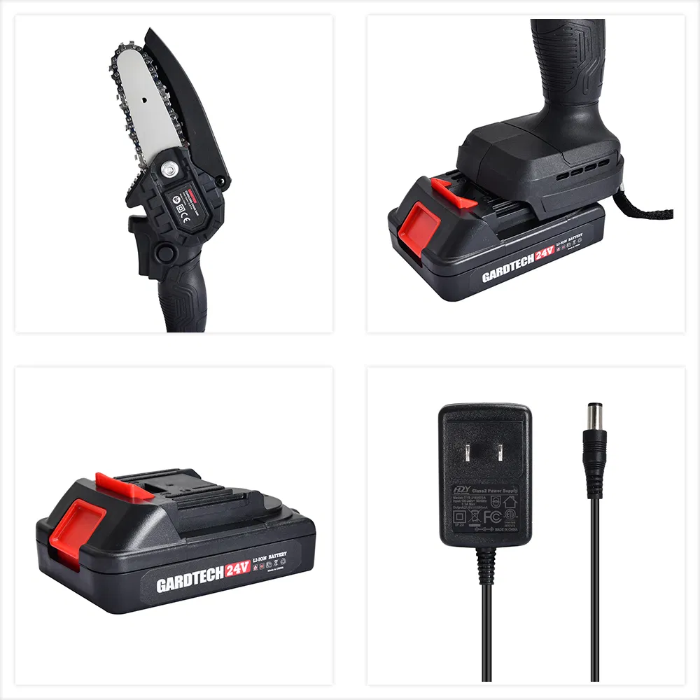 Professional Electric Cordless Mini One Hand 4 Inch Chain Saw Portable Small Pruning Chainsaw for Bush Cutting