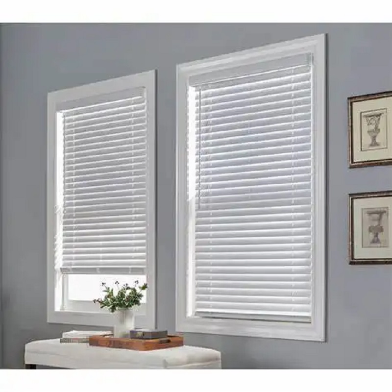 Venetian Blinds Camper Horizontal Blind Gloss White/Aluminum Blinds/Cordless Blinds/Blinds for Doors/Sidelight Blinds
