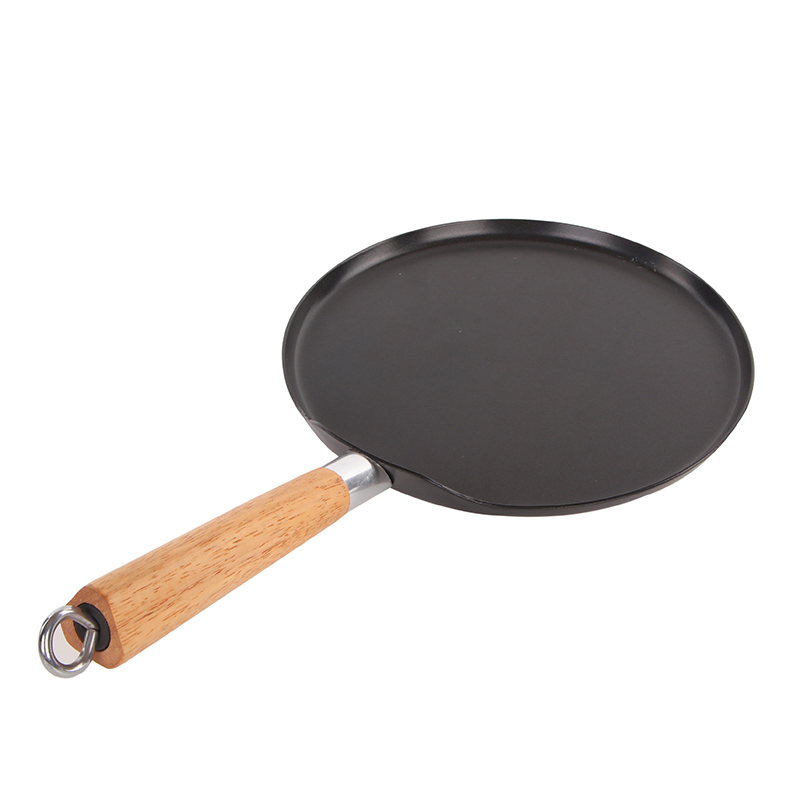 Pan Series Factory Flat Round Pancake Crepe Frying Pan Baking Tray with Bakelite Handle