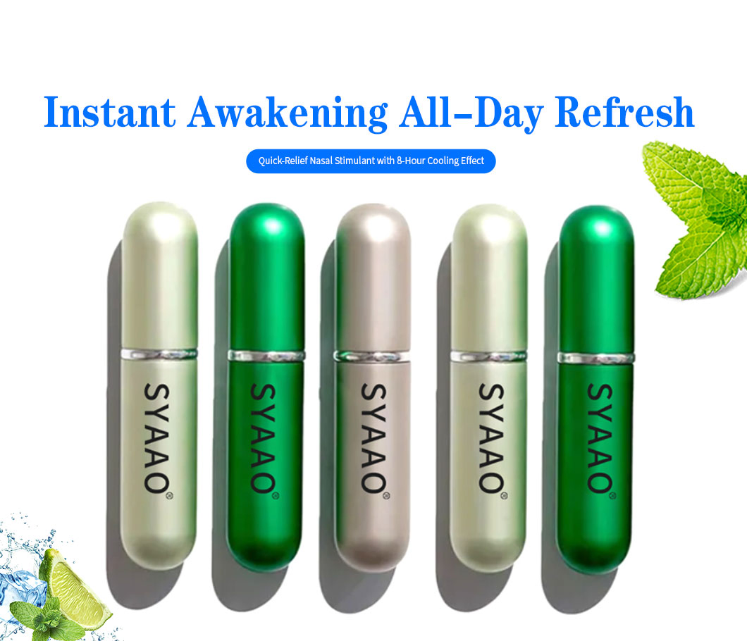 Refillable Aluminum Portable Blank Menthol Scent Oil Nasal Inhaler Sticks