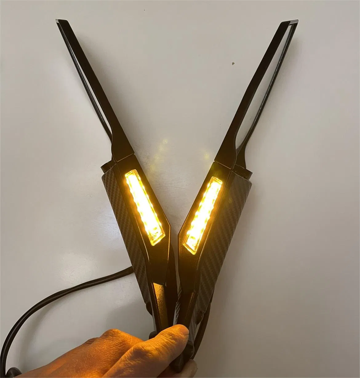 Зеркало заднего вида с подсветкой для карманного мотоцикла