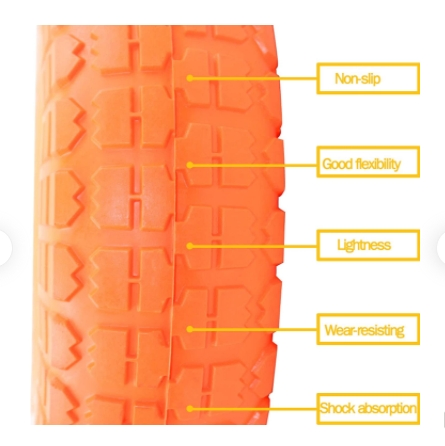 4.10/3.50-4 PU Foam Solid Wheel for Pressure Washer Hand Trolley
