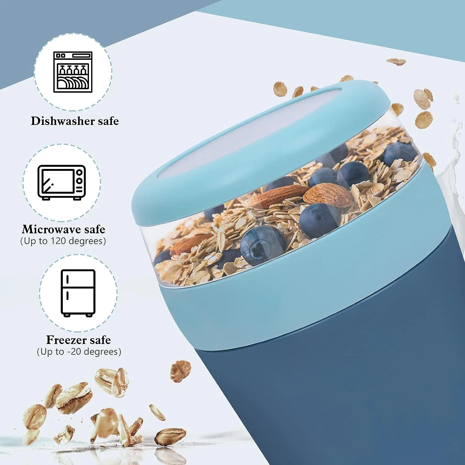 Food Jar with Spoon Yogurt Container Portable Container