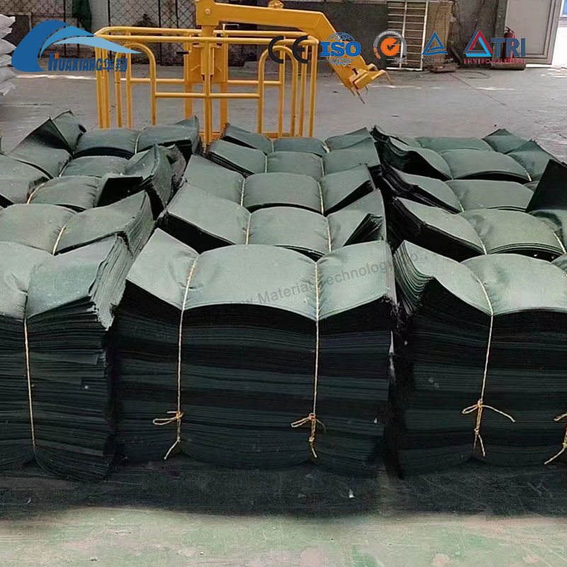 Ecological Geo Bags Woven Geotextile Sand Bag Retaining Wall